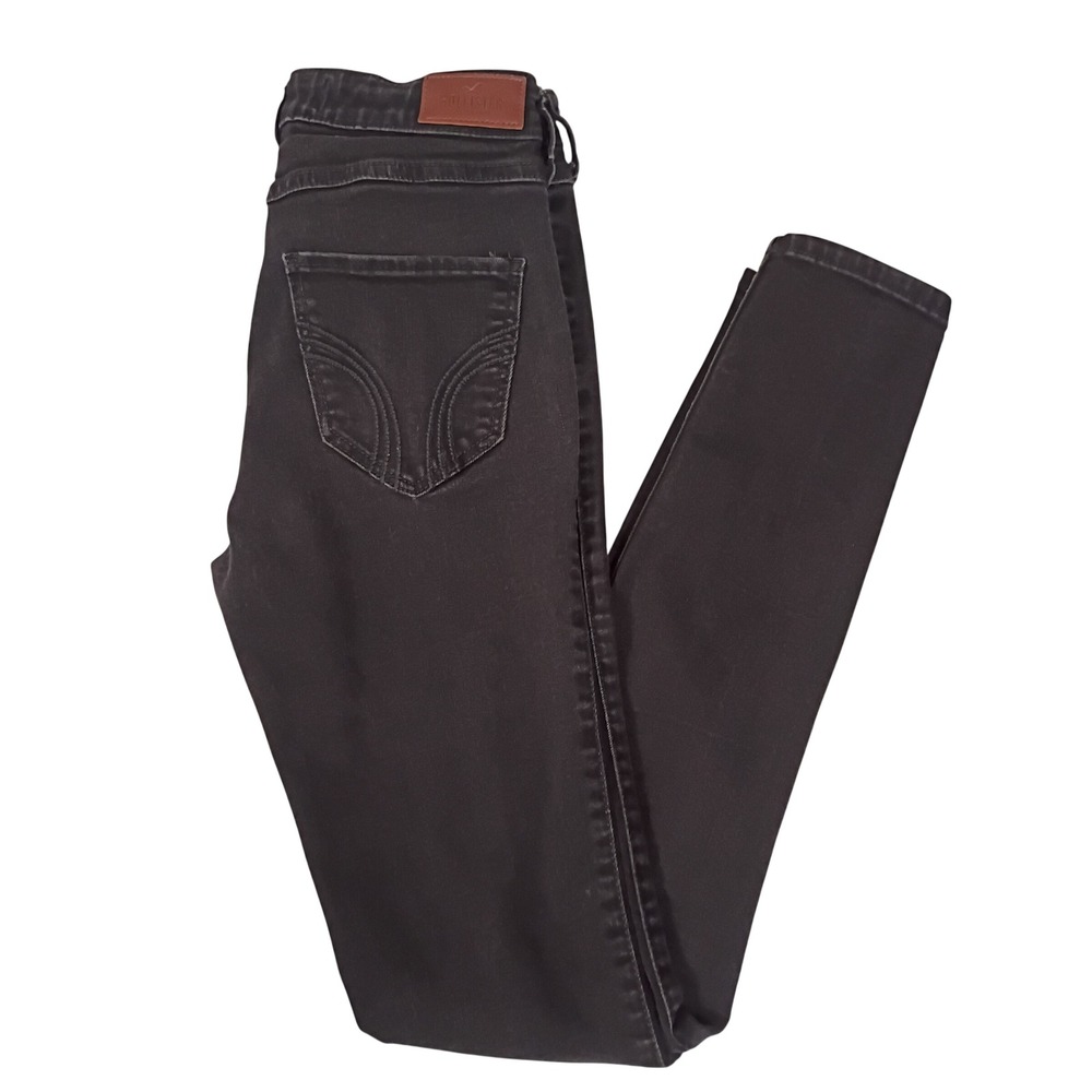 Hollister High Rise Super Skinny Jeans Womens 3L W26 L32 Black‎ Classic Stretch